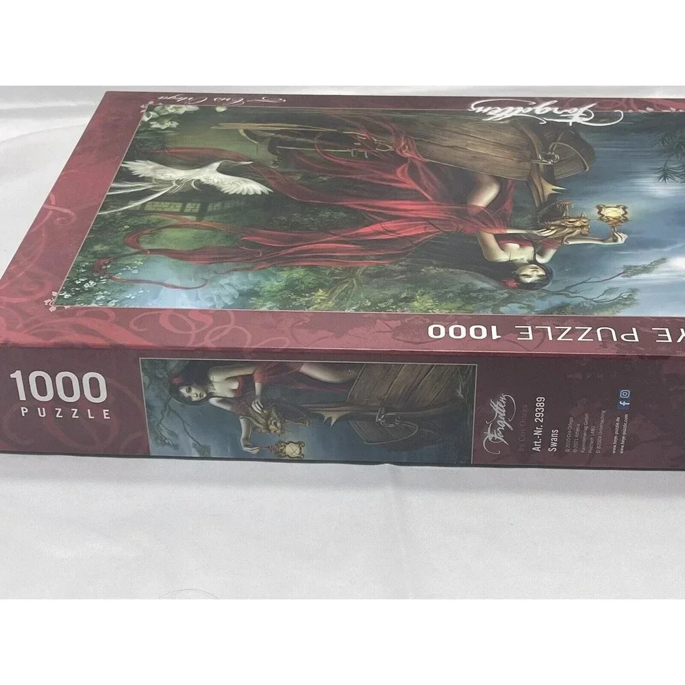 Heye Jigsaw Puzzle Forgotten Cris Ortega Swans Dark Rose 1000 pc Gothic Fantasy